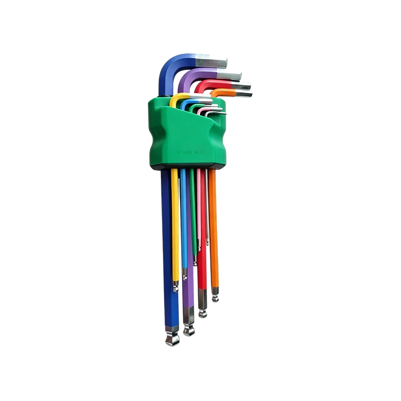 مجموعة مفاتيح سداسية مطلية بالألوان GQ166C-B3 مكونة من 9 قطع تمتد على مدى الحياة 